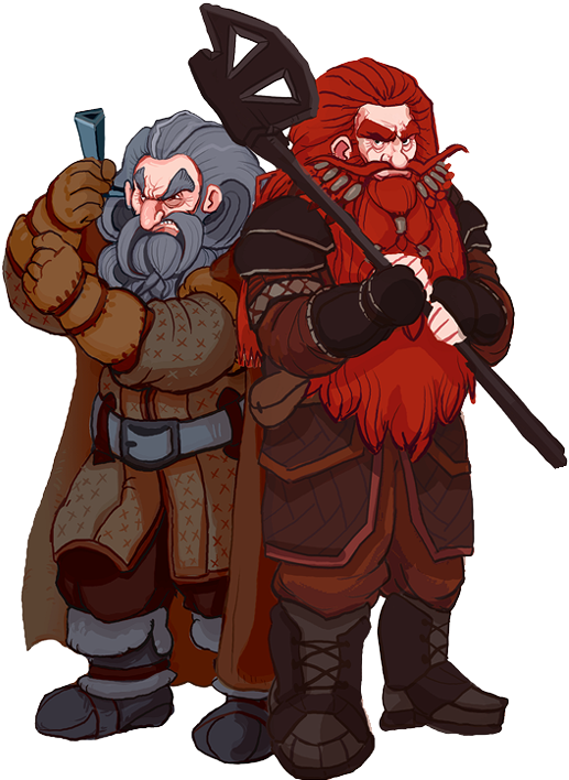 The Hobbit, Oin And Gloin By Art-calavera - Hobbit Gloin And Oin (625x714)
