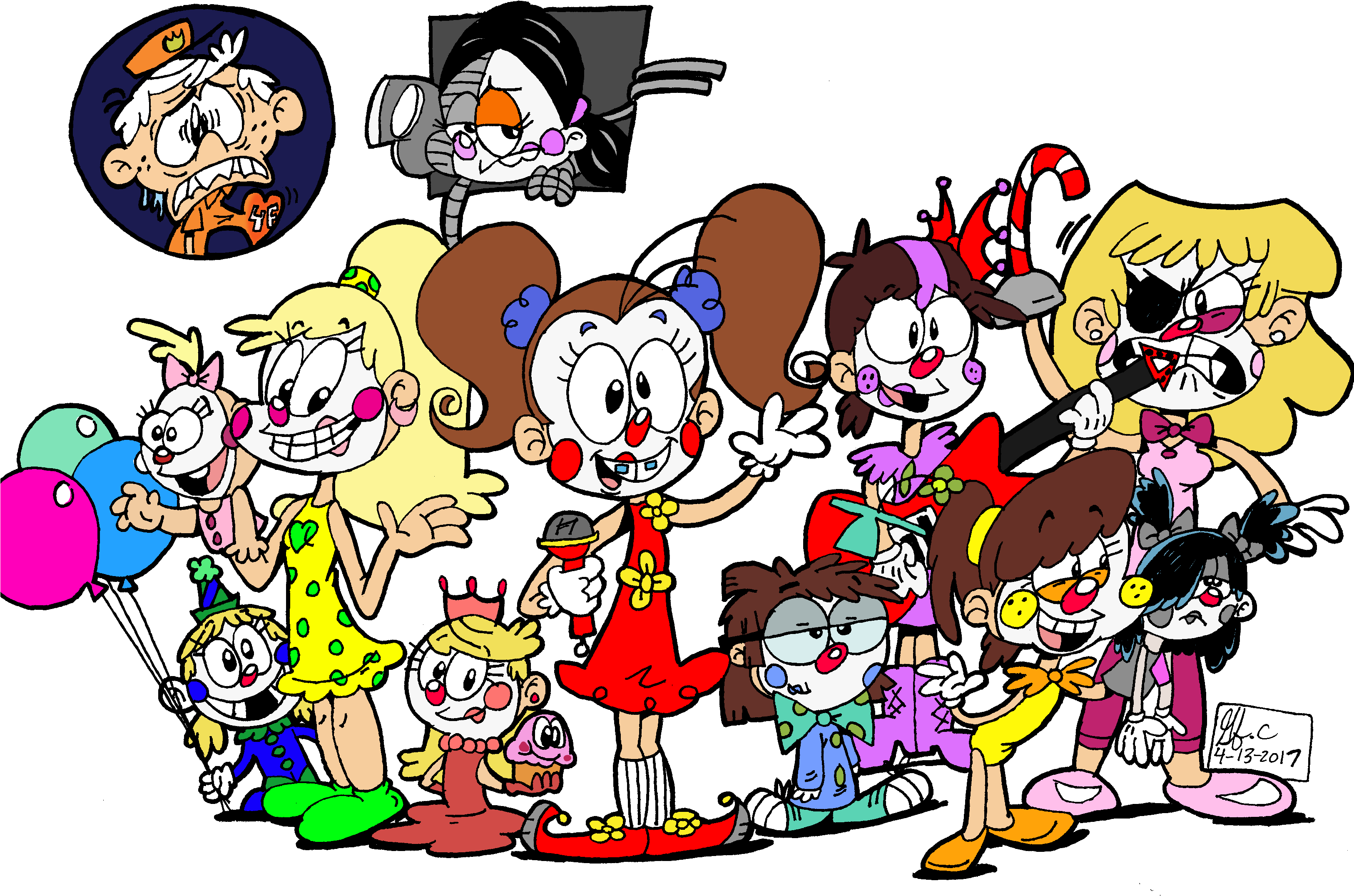 Lincoln Loud Luan Loud Luna Loud Lucy Loud Lynn Loud - Loud House Sister Location (3251x2187)