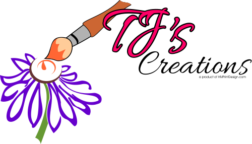 Tj's Creations-logo - Rain Or Shine Fall Greetings Gourds Garden Flag (500x286)