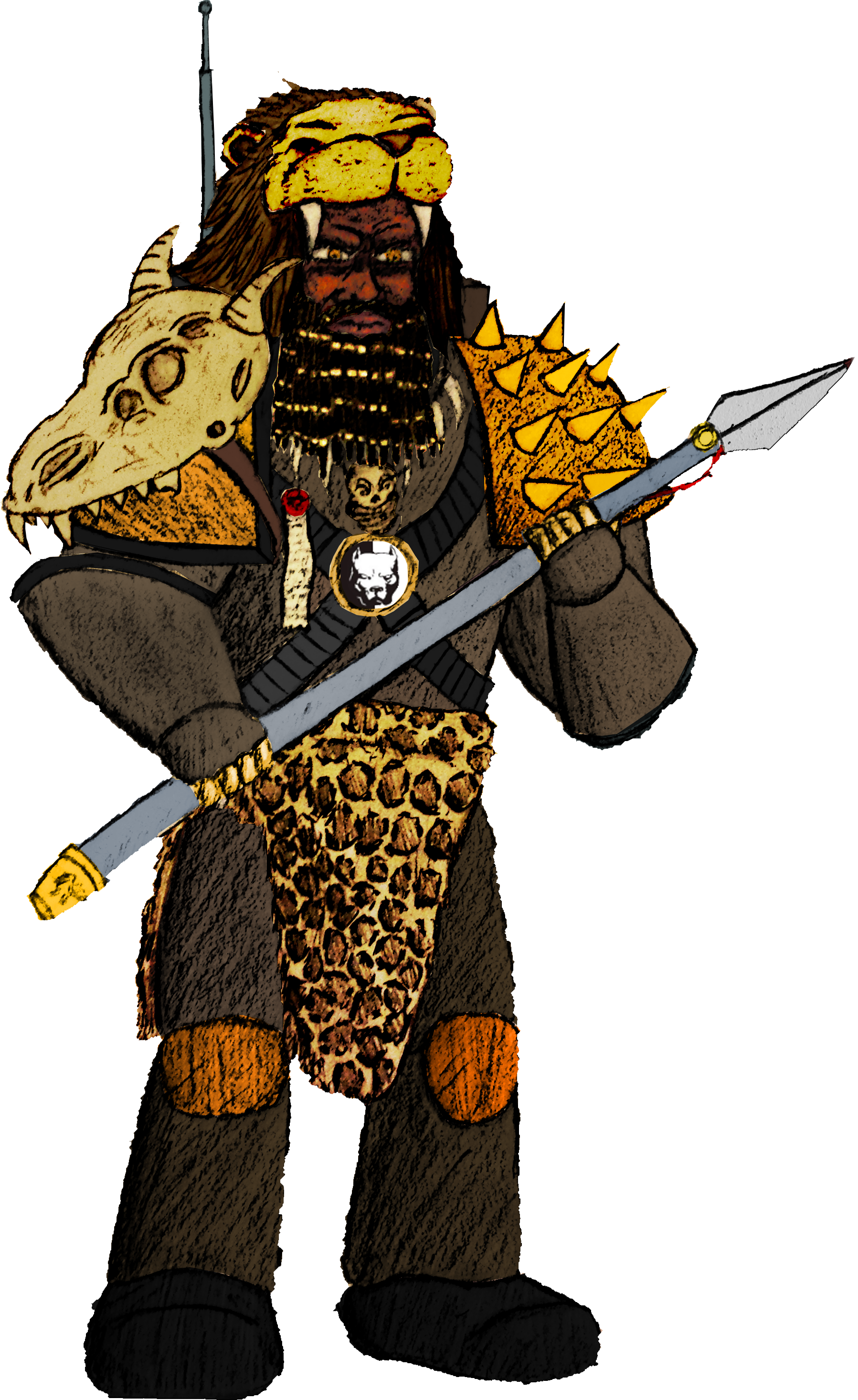 Mercenary Spear Character Fiction - Mercenary Spear Character Fiction (1797x2930)