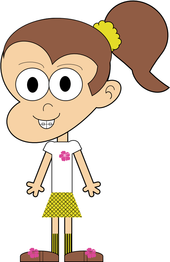 Loud House Luan Related Keywords Long - Gag Squirt Pink Flower (552x864)