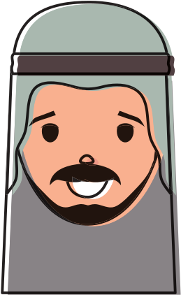 Arab Man Cartoon - Vector Graphics (550x550)