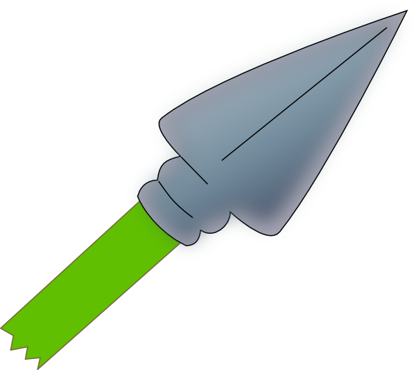 This Free Clip Arts Design Of Green Spear - Ponta De Lança Desenho (600x535)