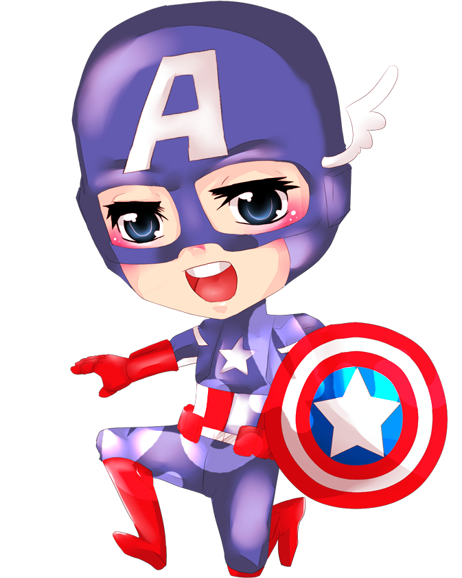Captain America Chibi By Leefuu Captain America Chibi - Capitão America Chibi Png (895x1023)