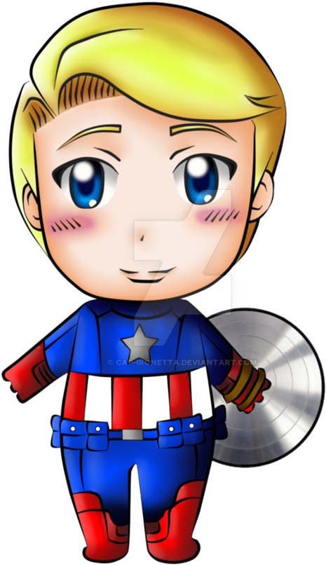 Chibi Steve Rogers Akla Captain America By Cap-ironetta - Captain America Chibi Cute (807x989)
