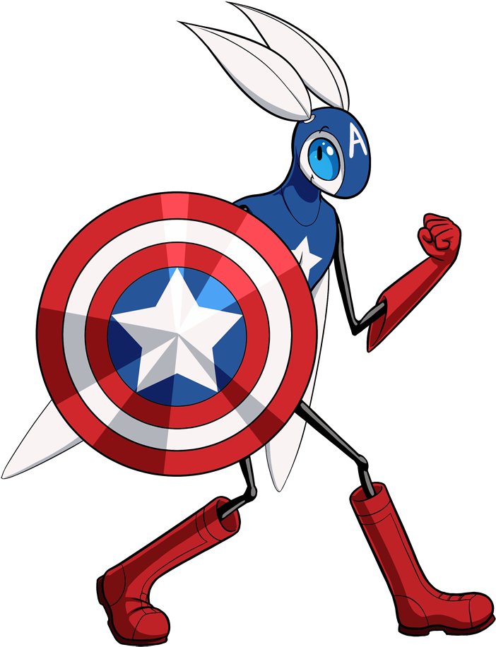 Captain America Bug - Captain America (792x990)