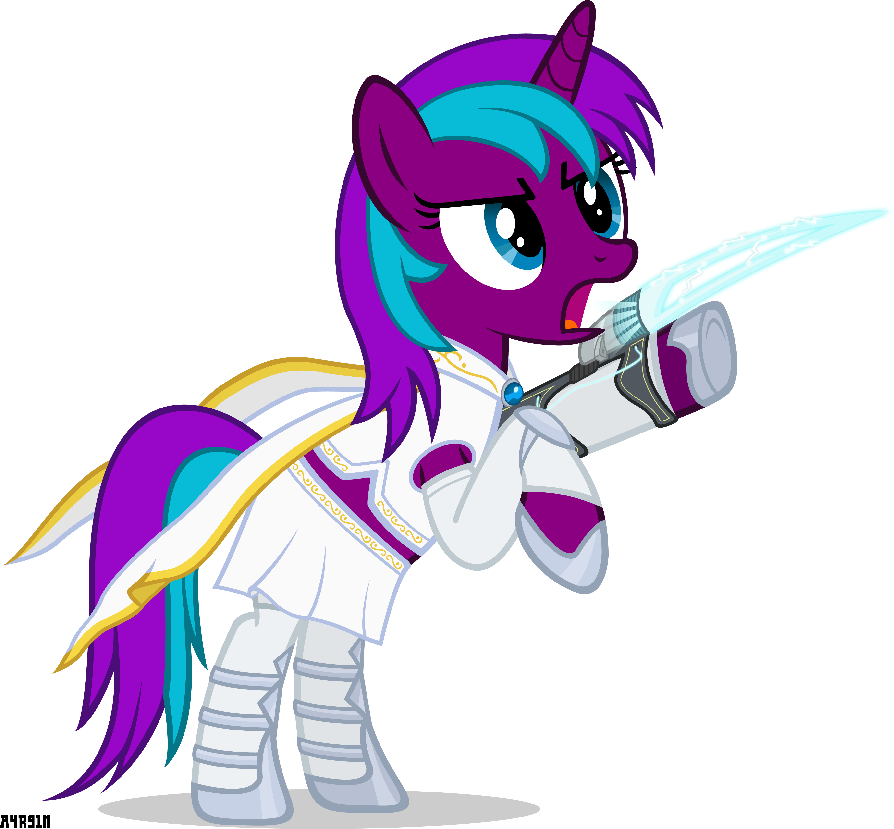 Bearer Of The Lightning Blade By A4r91n - Cartoon (3700x3400)