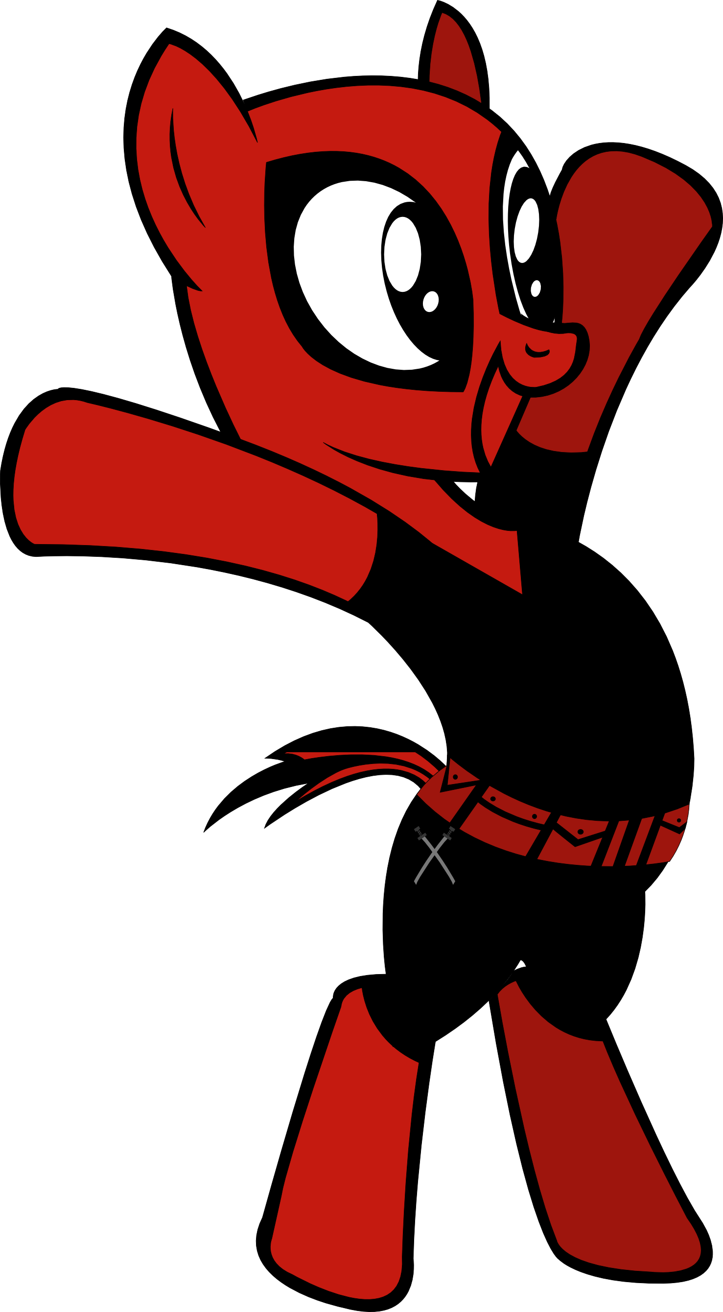 Pony By Ranger309 On Deviantart - Deadpool Pony Png (1477x2679)