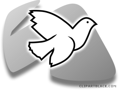 White Dove Animal Free Black White Clipart Images Clipartblack - Pigeons And Doves (400x303)