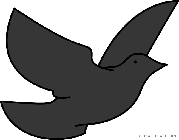 Dove Animal Free Black White Clipart Images Clipartblack - Dove Animal Free Black White Clipart Images Clipartblack (600x470)