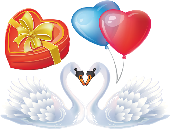 White Doves Wedding Clip Art Images - Swan Heart Png (600x600)