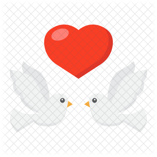 Wedding Doves Icon - Heart (512x512)