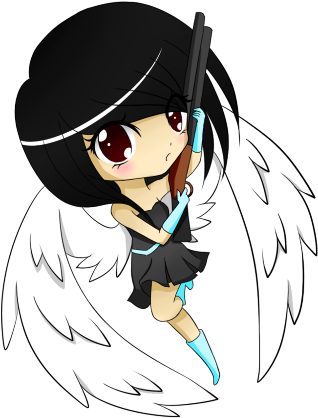 Angel With A Shotgun By Iikiui - Angel With A Shotgun (894x894)
