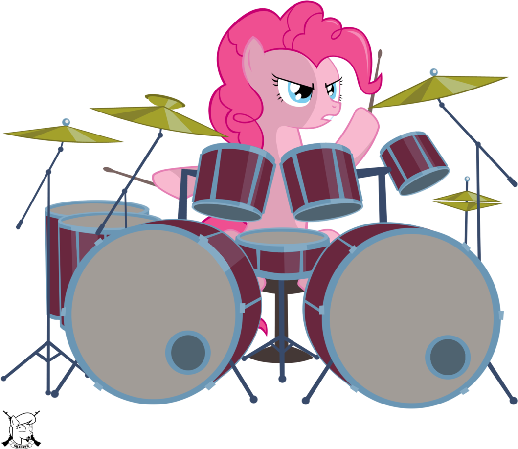 Shadawg, Cymbals, Drum Kit, Drums, Pinkie Pie, Rimshot, - Drums Cartoon (1686x1494)