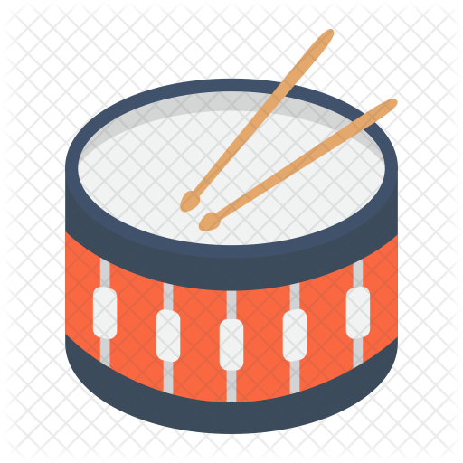 Snare Drum Icon - Drums Flat Icon (512x512)