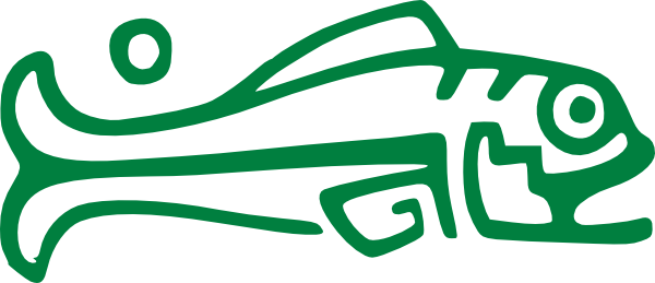 Green Fish Clip Art - Ancient Mexican Art (600x259)
