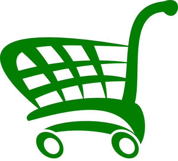 Buggies Cliparts - Shopping Cart Shower Curtain (600x542)