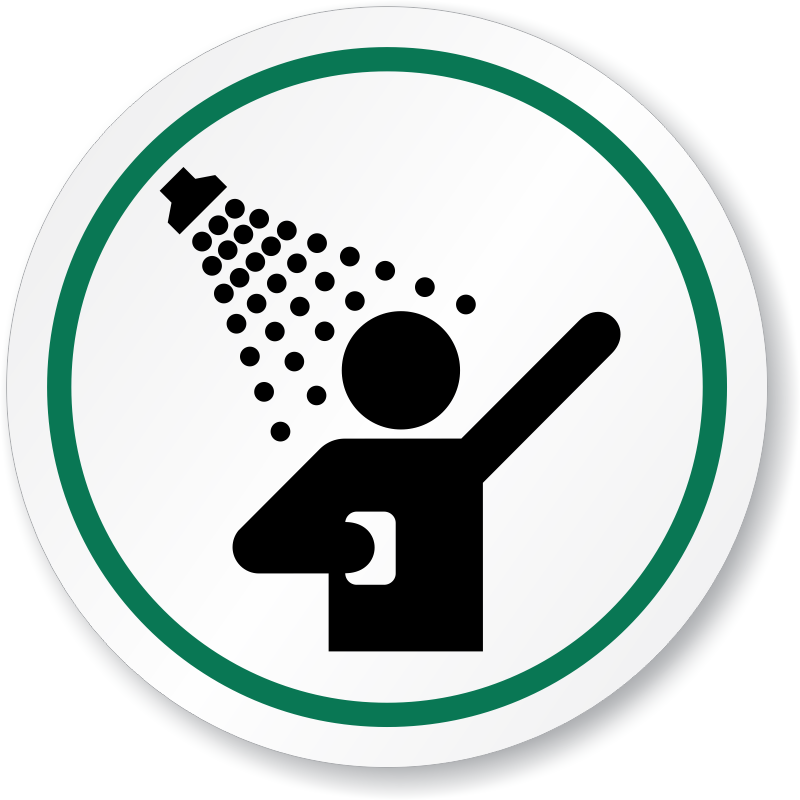 Emergency Shower Signs Shower Station Signs Rh Mysafetysign - Shower Decals By Ambiance Sticker - Shower Wall Decal (800x800)