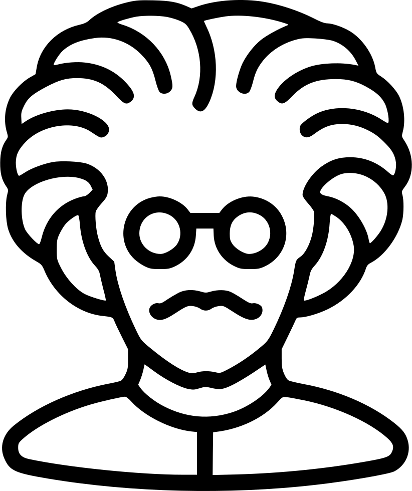 Professor Mad Einstein Glasses Doctor Assistant Tester - Avatar Icon Einstein (822x980)