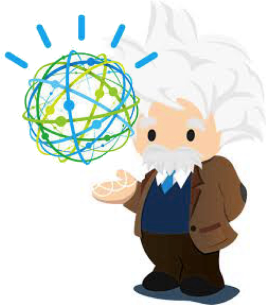 Einstein Meets Watson - Salesforce Einstein And Watson (688x599)
