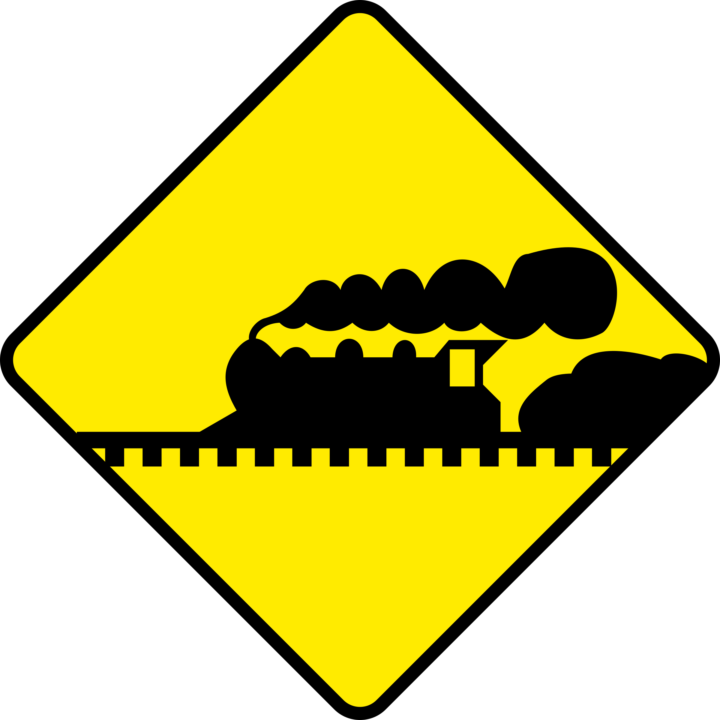 Train Road Sign - Bear Crossing Road Sign (2400x2400)