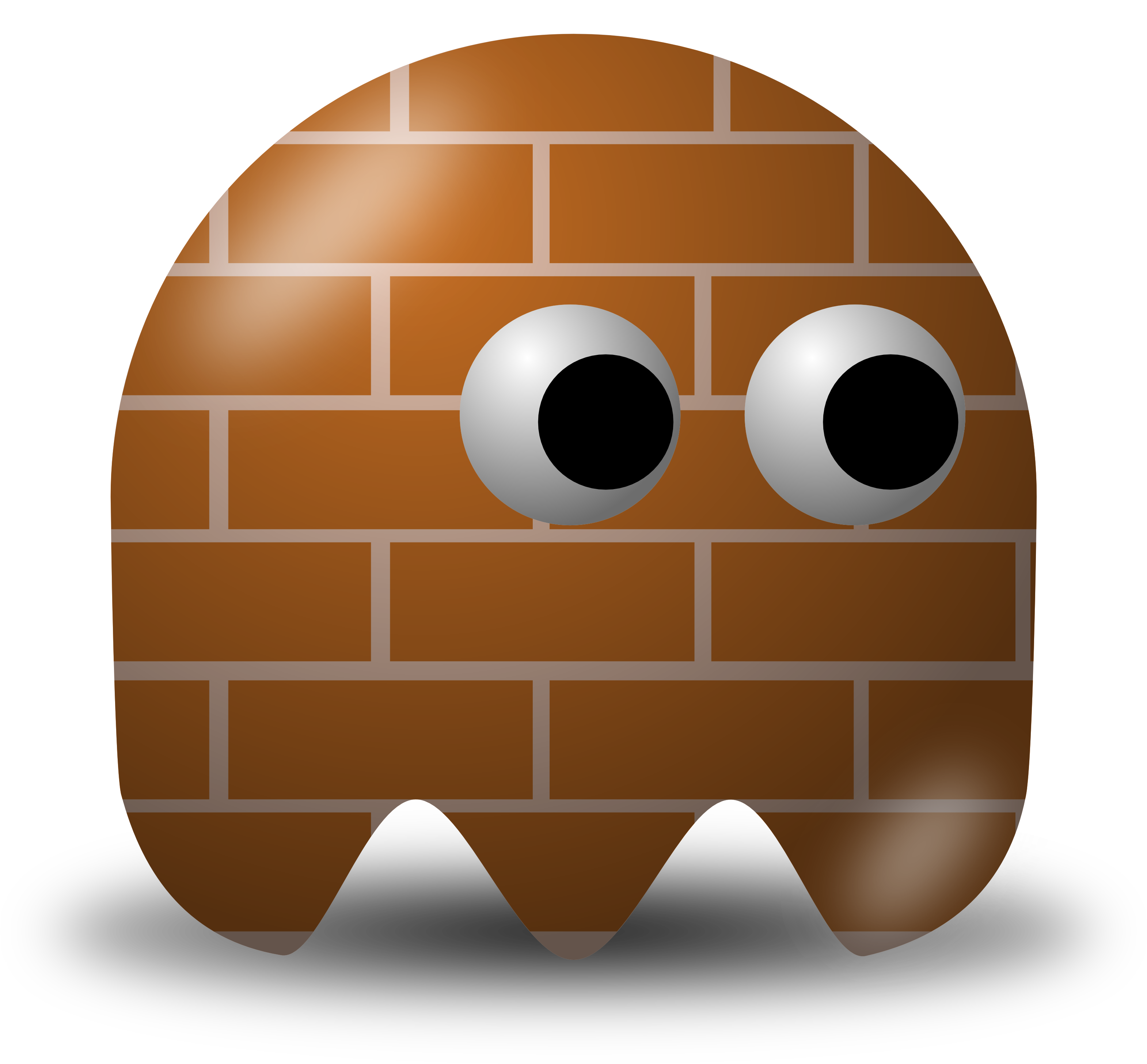 Appealing Brick House Clip Art Medium Size - Pacman Baddies (3200x2953)
