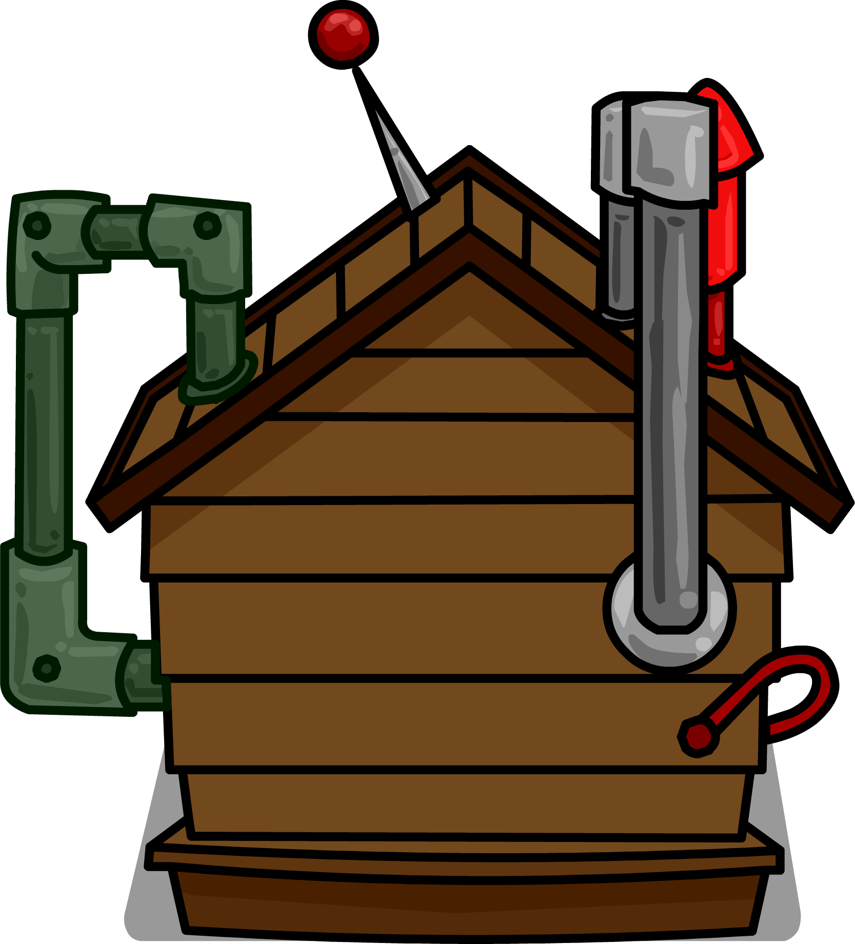 Brown Puffle House Id 665 Sprite 003 - Portable Network Graphics (1667x1841)