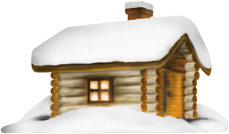House Clipart Winter - House Snow Png (800x468)