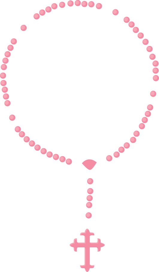 First Communion Baptism Eucharist Rosary Clip Art - Simbolo Do Batismo Em Png (531x906)