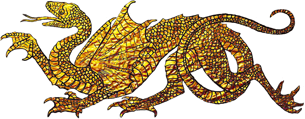 European Dragon Bumper Sticker Heraldry - European Dragon Bumper Sticker Heraldry (1004x528)