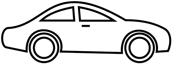 Car Black And White (578x247)