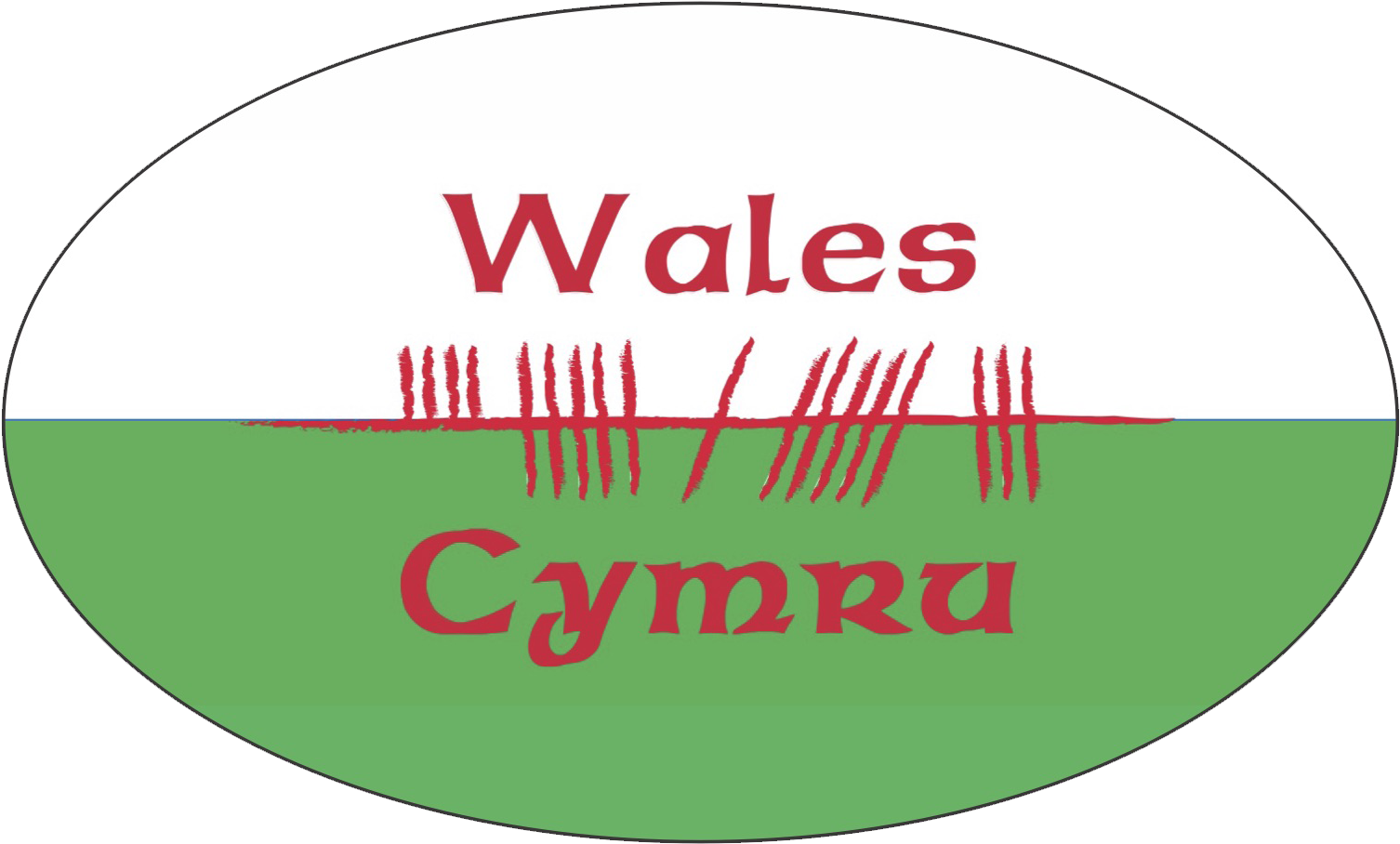 Wales Ogham Bumper Sticker - Bunion (1575x975)