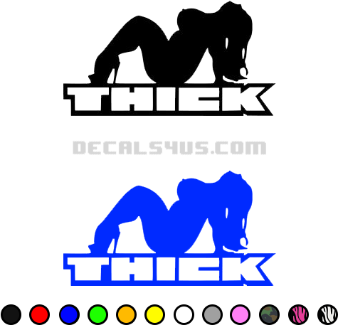 Thick Bumper Sticker - Thick Girls Are Dope Rectangle Magnet (500x500)