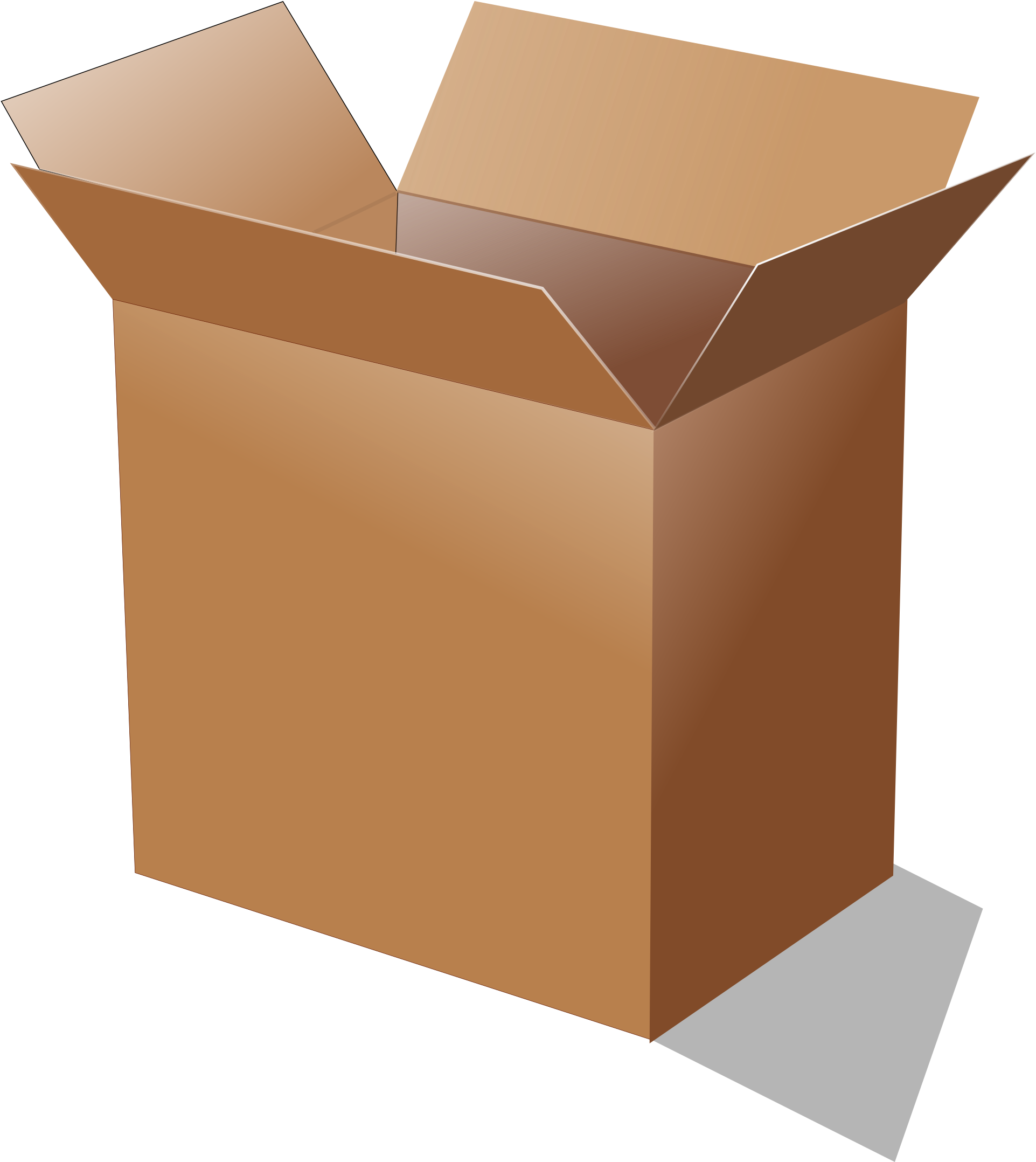 Picture Of Cardboard Box Clip Art Medium Size - Open Cardboard Box (2141x2400)