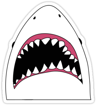 Tumblr Stickers Transparent - Shark Tumblr Sticker (375x360)