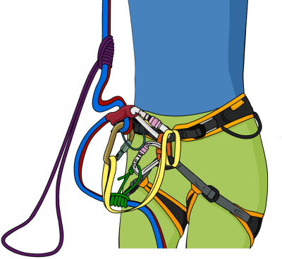 How To Prusik Up A Rope - Prusiking Technique (400x368)