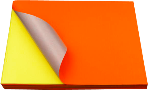Fluorescent Orange Sticker Color Paper Label A4 100 - Paper (600x600)