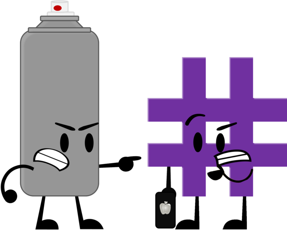 Spray Paint And Hashtag By Objecthello8 - Spray Paint And Hashtag By Objecthello8 (1006x794)