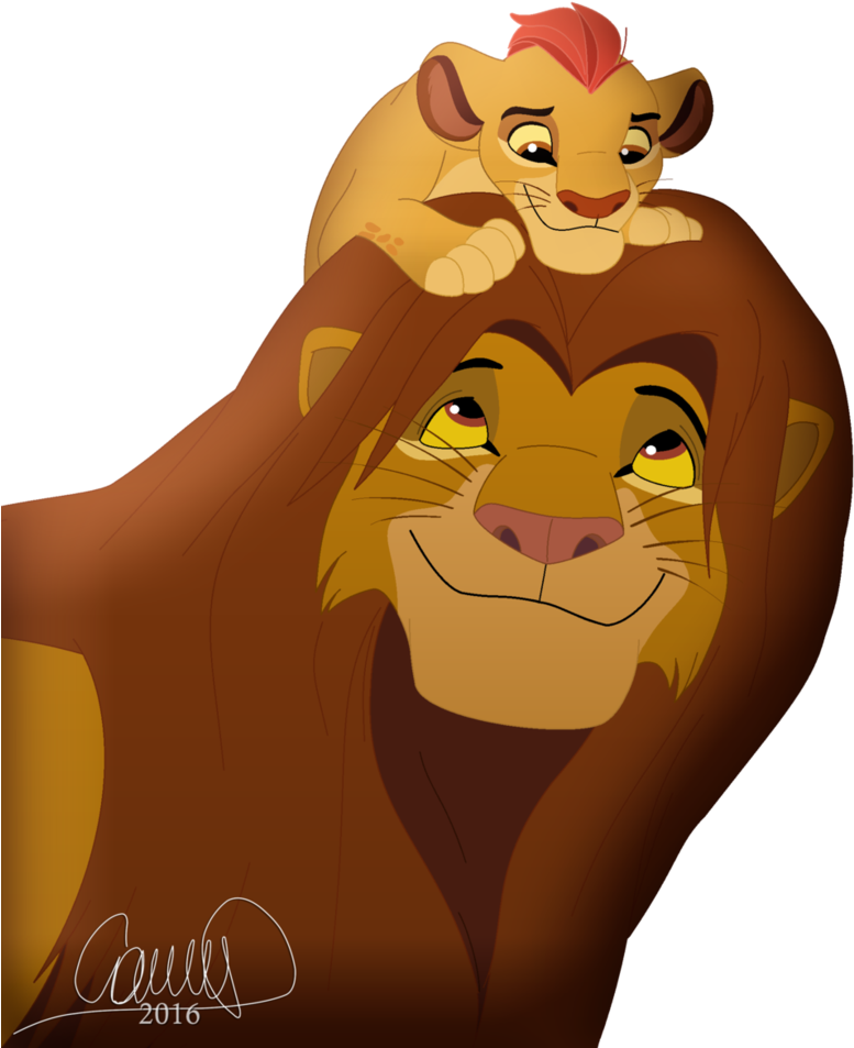 Bueno No Tengo Mucho Que Decir, Simplemente Un Pequeño - Lion Cartoon Father Son (833x958)