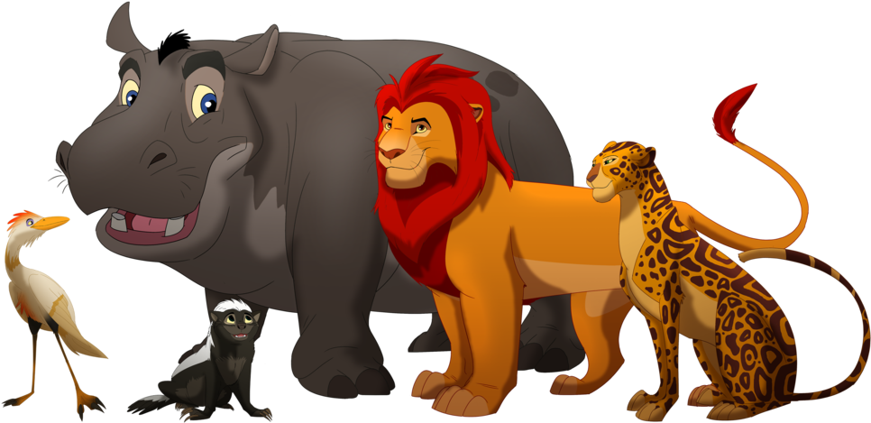 Here Is A Drawing Of Adult Kion, With The Lion Guard - Guarda Do Leão Scar (1023x510)