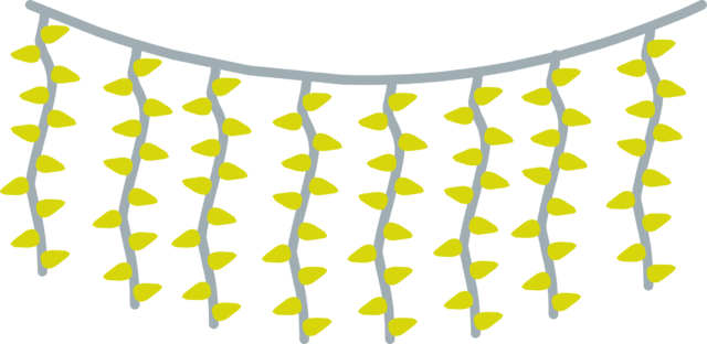 Icicle Lights Sprite 003 - Icicle Lights Clipart (640x312)