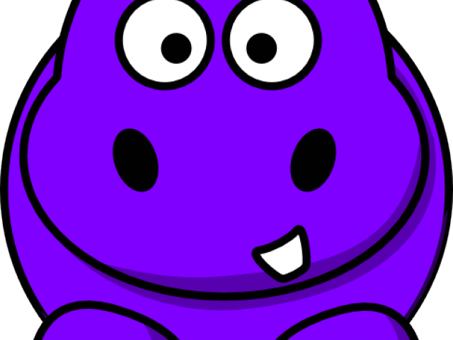 Purple Clipart Hippopotamus - Healthy Hippo (640x480)