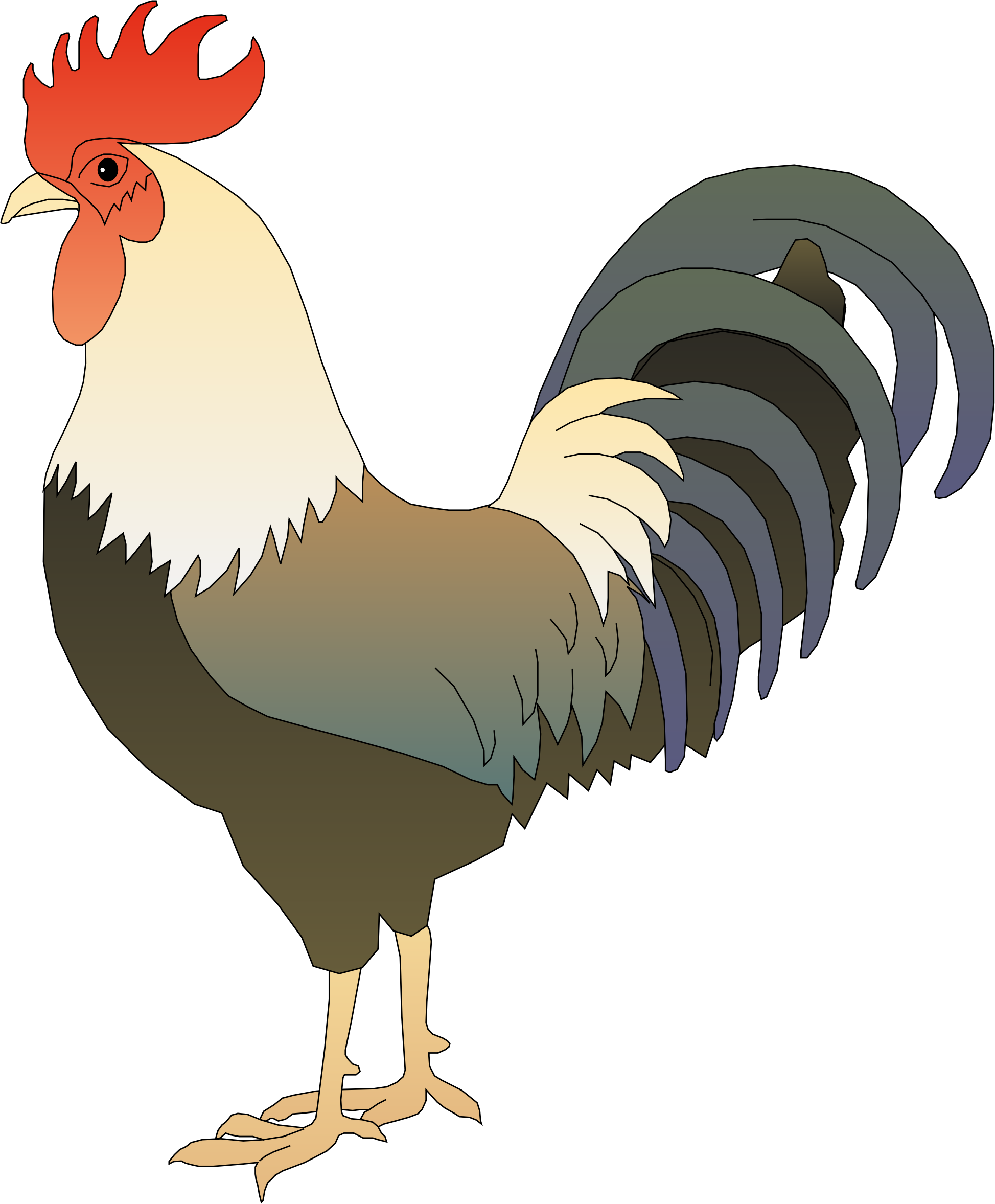 Clipart Rooster - All Progressives Grand Alliance (1947x2355)