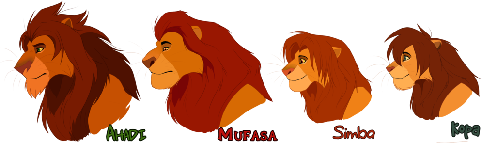 Four Light Lions By Rigorm0rtis - Difference Between Mufasa And Simba (1024x306)