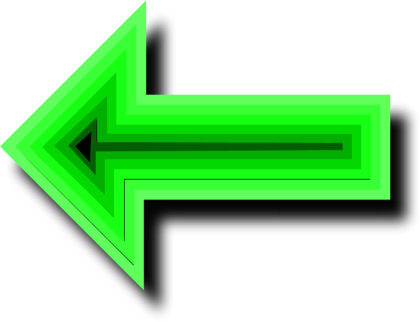 Arrow Pointing Left - Green Arrow Pointing Left (600x460)
