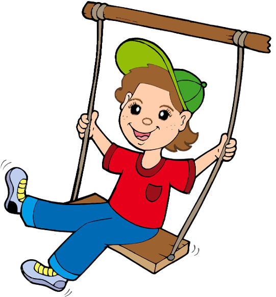 Play On The Swing - Swing Clipart (550x600)