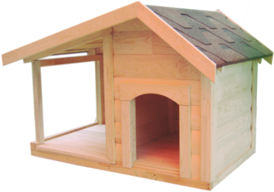 Будка Для Собаки С Открытой Верандой Двускатная - Будка Для Собаки (640x480)