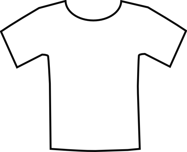 White Tee Clip Art At Clker - White T Shirt Big (600x488)