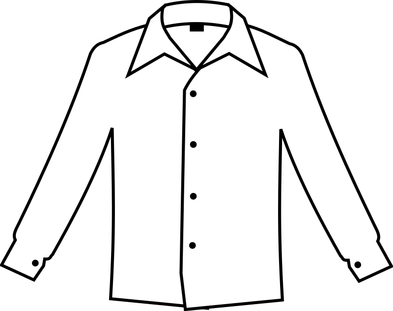 Medium Image - Clipart Black And White Shirt (800x633)