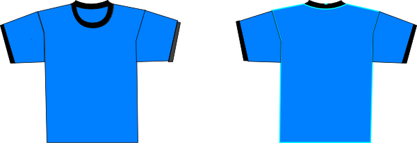 White T Shirt Clipart - Black T Shirt Template (600x207)